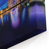 Ireland Photography Wall Decor - Dublin City Lights Reflected at Night