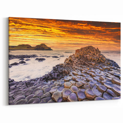 Ireland Nature Artwork - Giant’s Causeway at Sunset Print