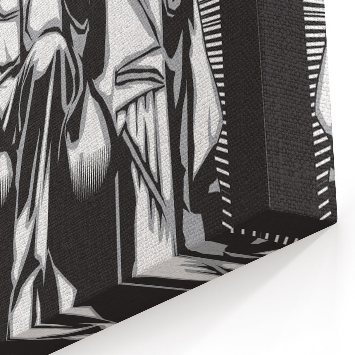 Artistic Abraham Lincoln Statue Wall Art - Bold Black & White Illustration
