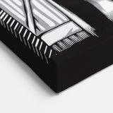 Artistic Abraham Lincoln Statue Wall Art - Bold Black & White Illustration