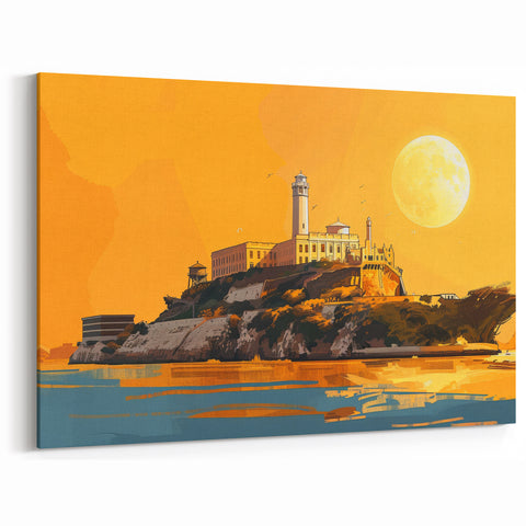 Alcatraz Island Sunset – Bold San Francisco Bay Art Print
