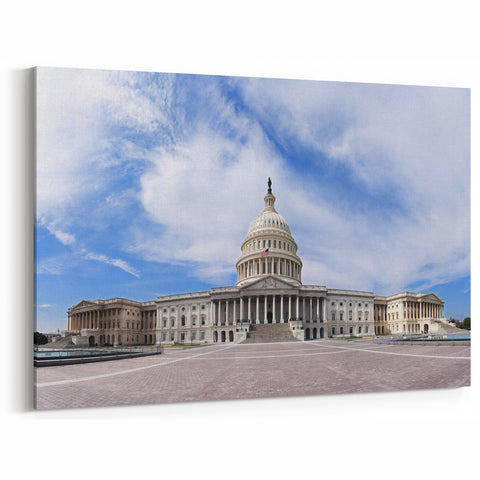 US Capitol Building Wall Art - Iconic Washington DC Landmark Canvas Print