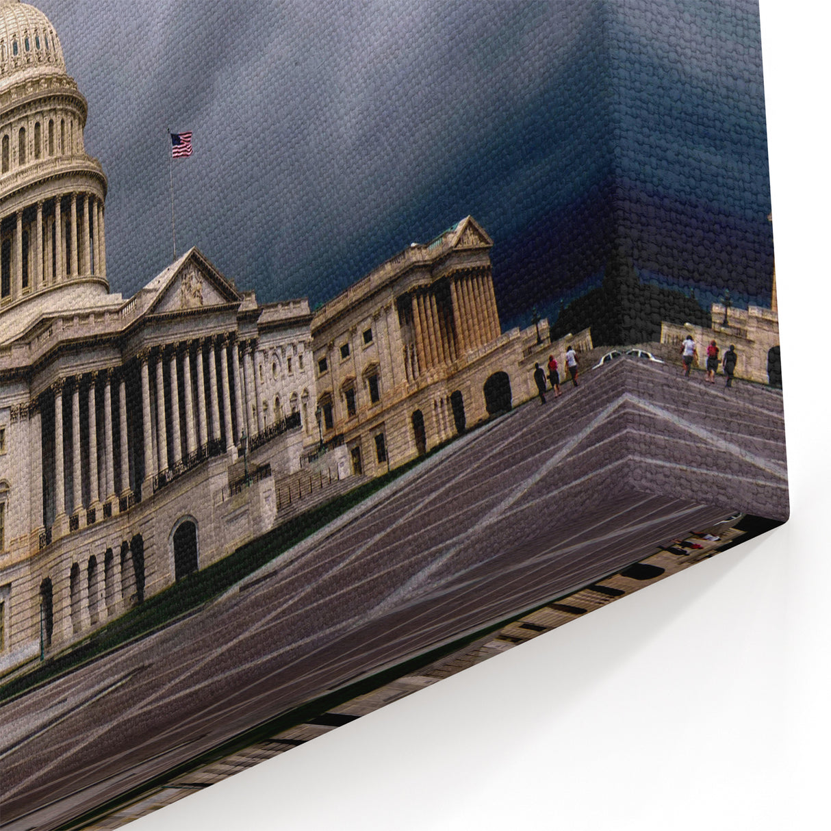 US Capitol Building Wall Art - Dramatic Washington DC Landmark Canvas Print