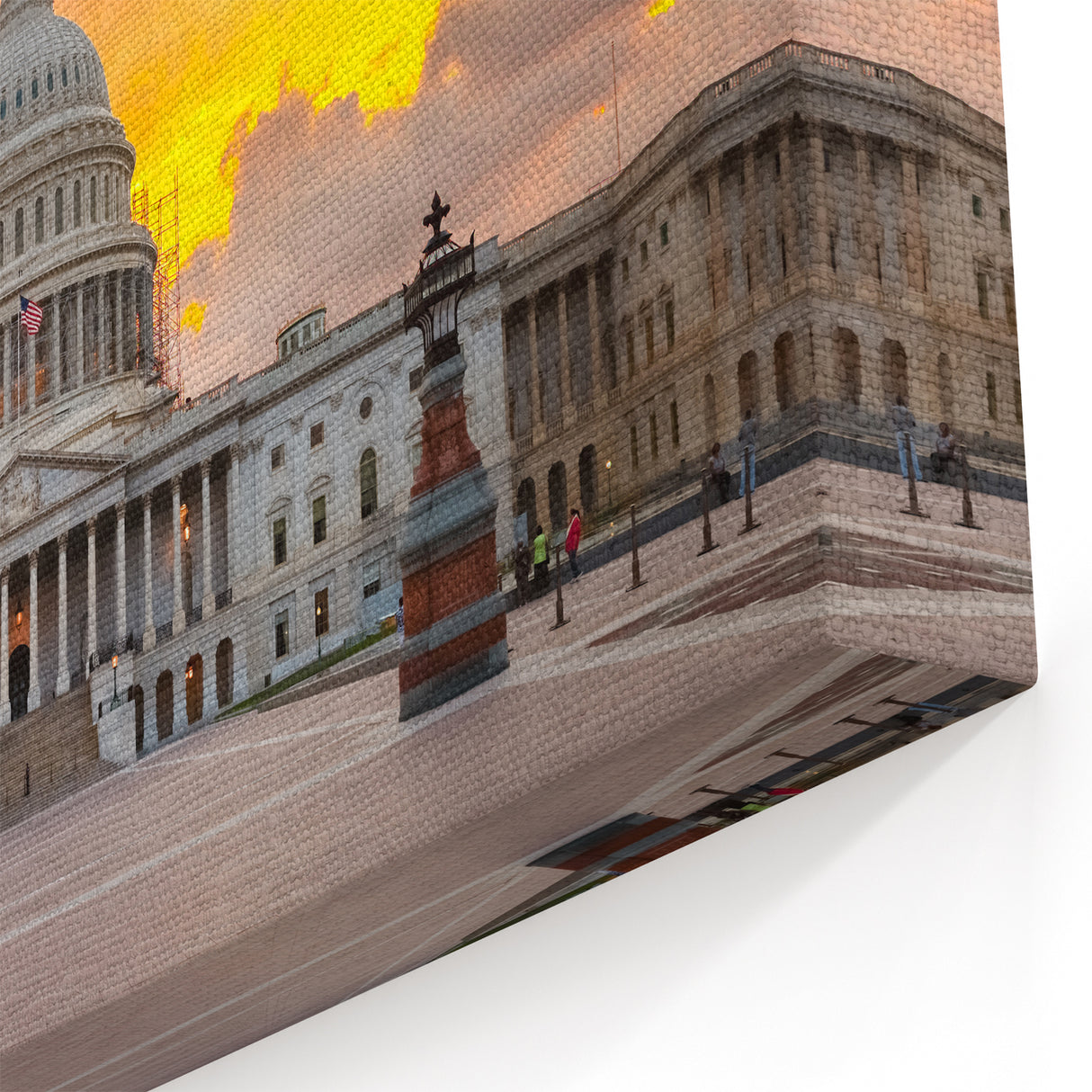 US Capitol Building Wall Art - Sunset Glow Washington DC Landmark Print