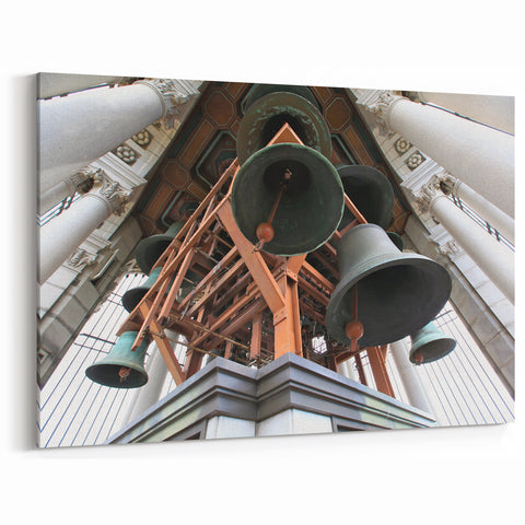 Berkeley University Art - Scenic Bell Tower Architecture on Stretched Canvas