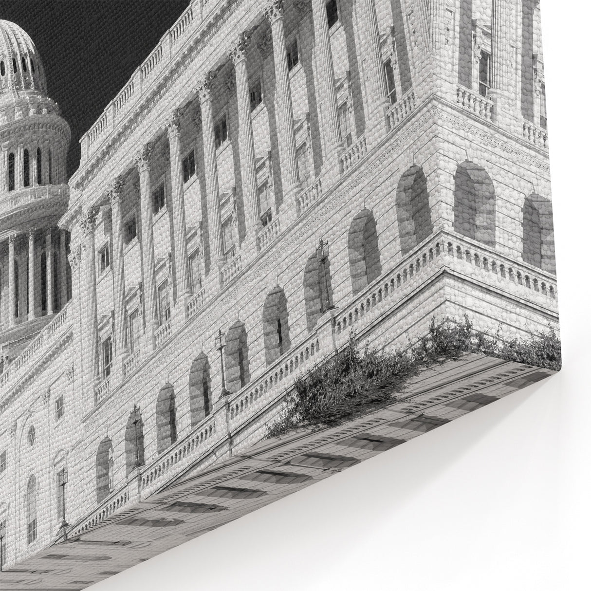 US Capitol Building Wall Art - Black and White Washington DC Architecture