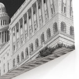 US Capitol Building Wall Art - Black and White Washington DC Architecture