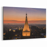 Berkeley Skyline Art - Golden Sunset Over the City on Canvas