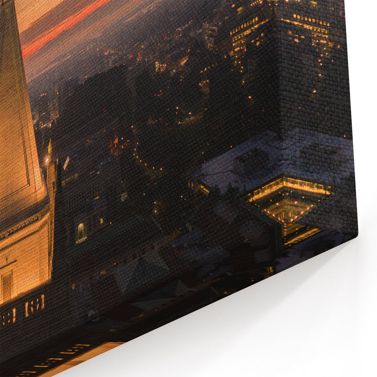 Berkeley Skyline Art - Golden Sunset Over the City on Canvas