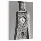 Daytona Beach Clock Tower - Black and White Coastal Florida Art on Canvas