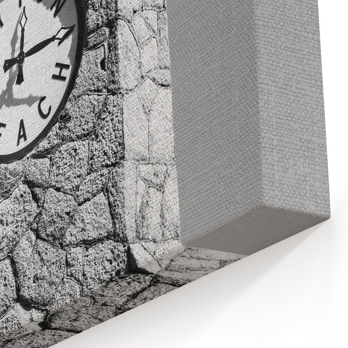 Daytona Beach Clock Tower - Black and White Coastal Florida Art on Canvas
