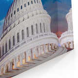 US Capitol Building Wall Art - Twilight Washington DC Scenic Canvas Print