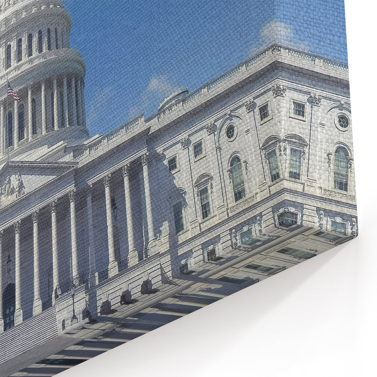Capitol Building Canvas Art - Bright Washington DC Landmark Photography