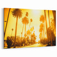 Golden California Palm Avenue - Iconic Beverly Hills Street Wall Art
