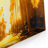 Golden California Palm Avenue - Iconic Beverly Hills Street Wall Art