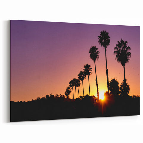 California Sunset Palm Trees Art - Scenic Beverly Hills Wall Print