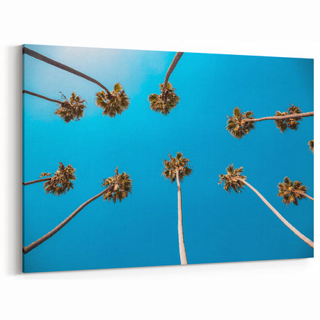 Bright Blue Sky Beverly Hills Wall Print - California Palm Trees Art