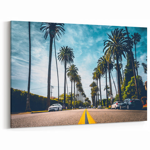 Iconic Beverly Hills Street Art - Palm Trees California Scenic Print