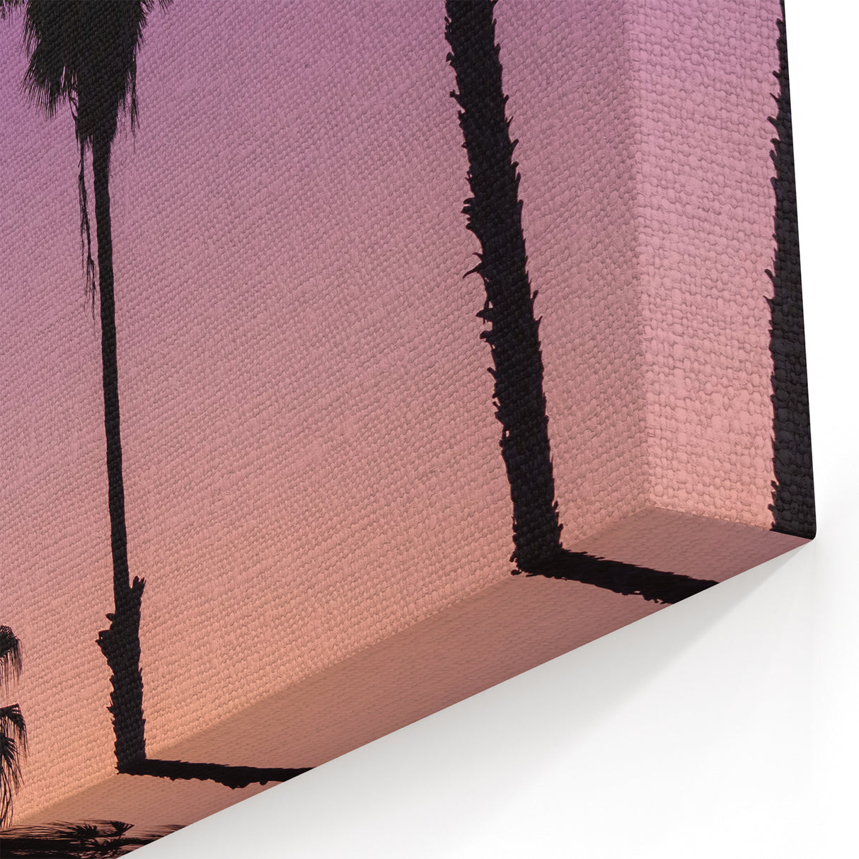 Purple Sky and Palm Trees Wall Decor Print - Beverly Hills Sunset Art