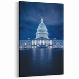 US Capitol Building Wall Art - Nighttime Washington DC Scenic Print