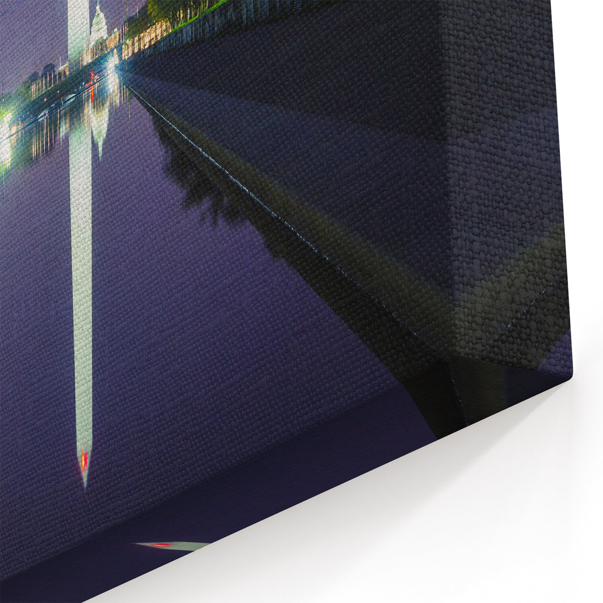 Washington Monument Wall Art - Reflecting Pool Night View Canvas Print