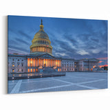 Capitol Building Wall Art - Iconic Washington DC Canvas and Framed Print