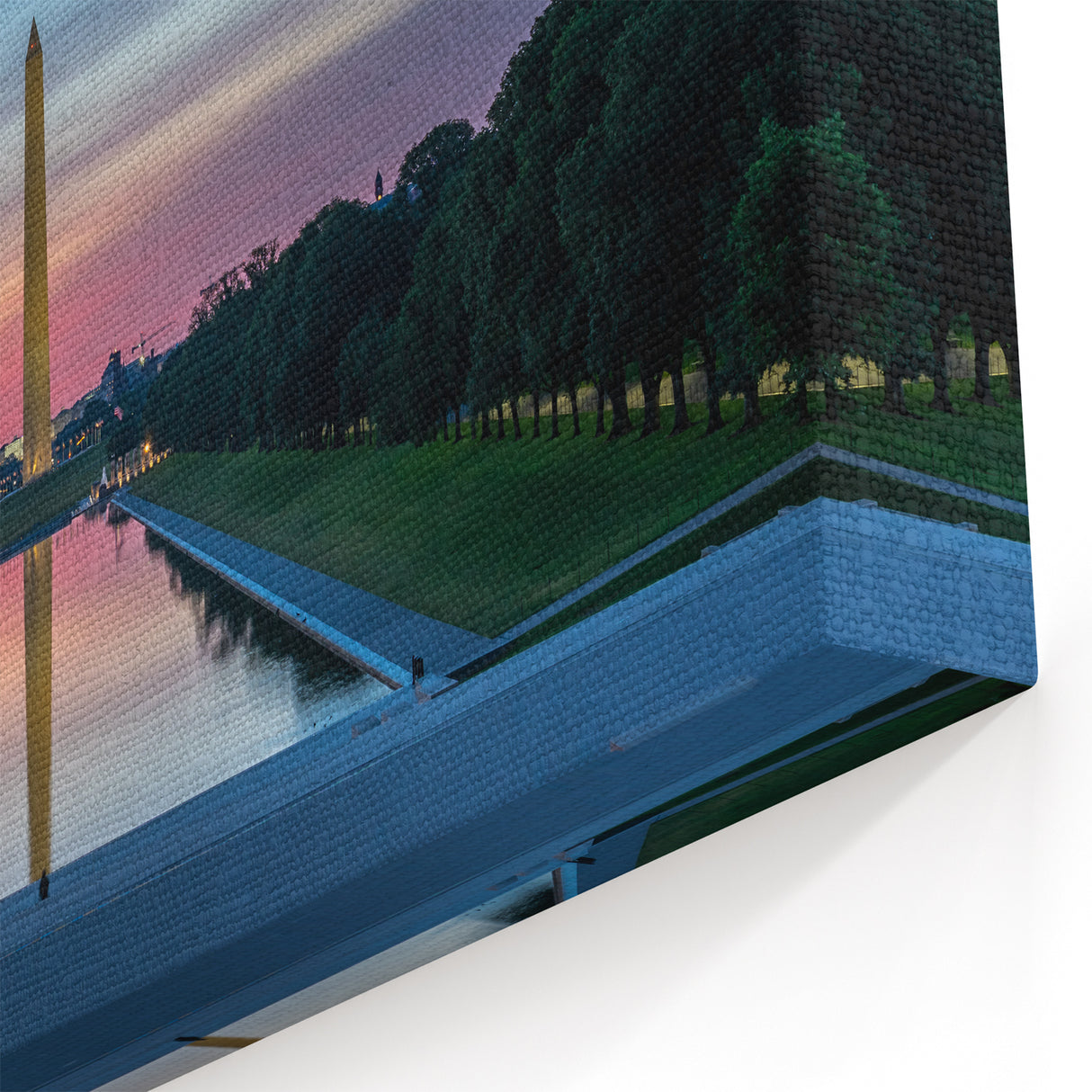 Washington Monument Wall Art - Sunrise Reflection Canvas and Print