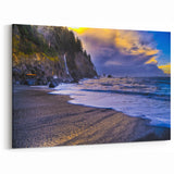 Olympic National Park Wall Art - Scenic Coastal Sunset Canvas Print
