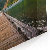 Olympic National Park Wall Art - Serene Lake and Pier Canvas Print