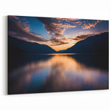 Nature Art Prints of Olympic Park - Sunset Over Lake Canvas Print