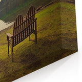 Washington National Park Art - Peaceful Lake with Wooden Bench