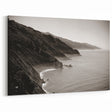 Vintage Inspired Big Sur Wall Art – California Coastal Black & White Print