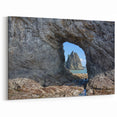 Olympic National Park Framed Art - Coastal Rock Arch with Sea Stack View