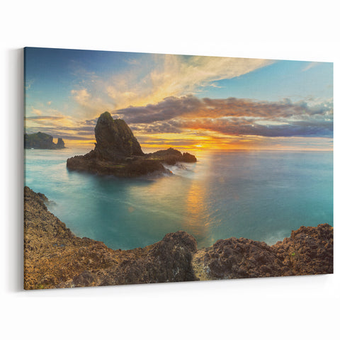 Coastal New Zealand Art - West Coast Sunset Seascape Canvas Print