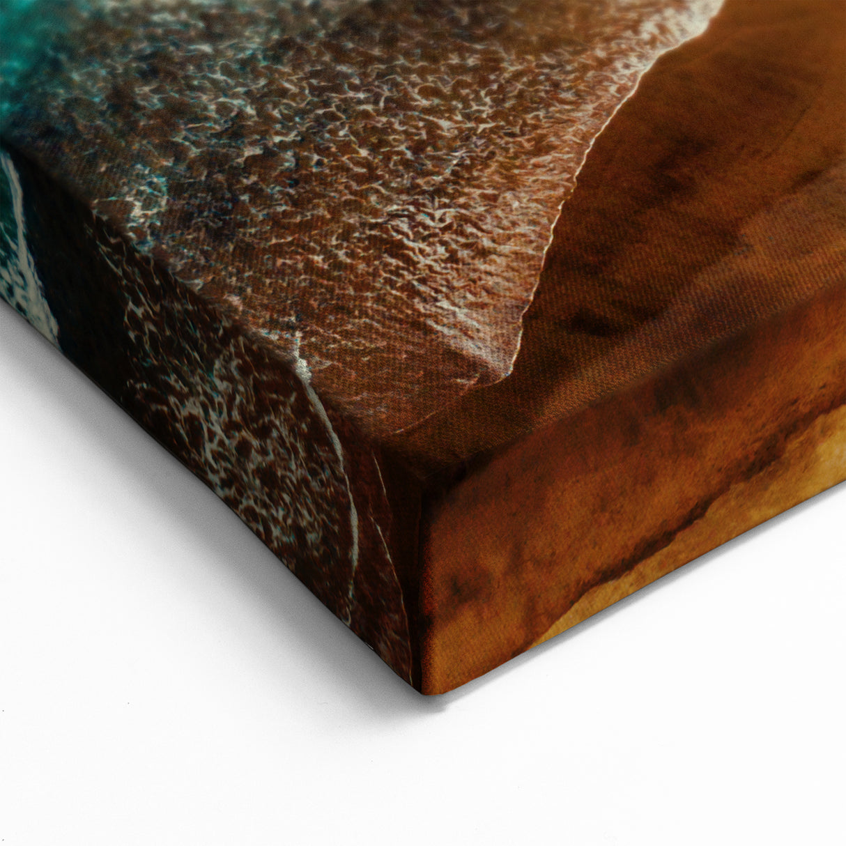 New Zealand Aerial Beach Art - Ocean Waves and Sand Coastal Canvas Print