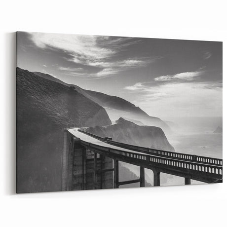 Timeless Big Sur Bridge in Black & White – Coastal California Wall Art