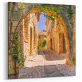 French Scenery Canvas - Charming Stone Village Street in Provence
