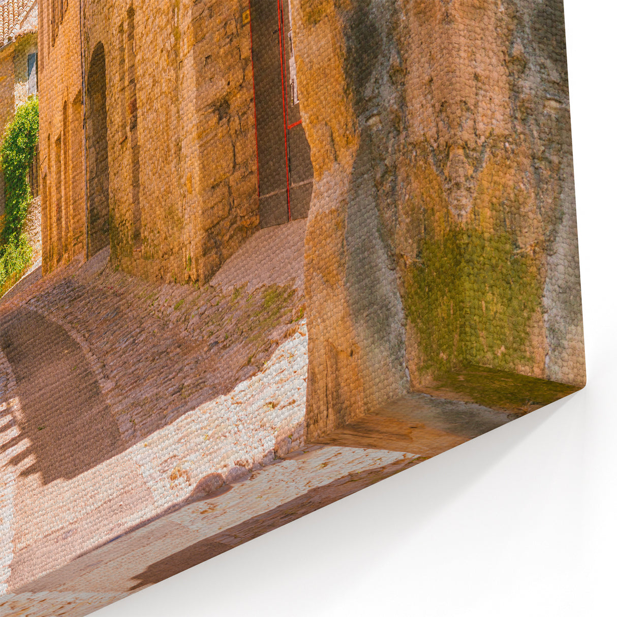 French Scenery Canvas - Charming Stone Village Street in Provence