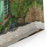 Provence Home Decor - Rustic French Shuttered Windows and Garden Scene