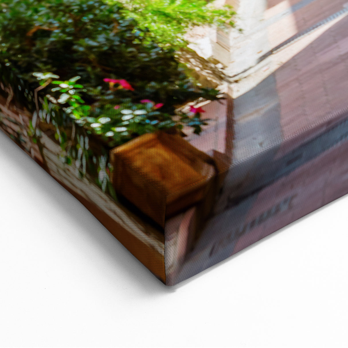 Provence Wall Art - Colorful Street with Shuttered Houses and Flowers