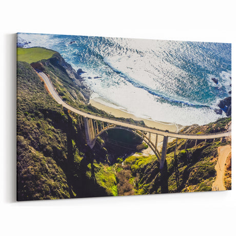 Aerial View of Bixby Bridge – Scenic Big Sur California Coastal Wall Art