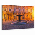 Provence Home Decor - Historic French Fountain and Elegant Building Scene