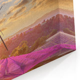 Lavender Field Artwork - Sunset Over Windmill in Provence Landscape