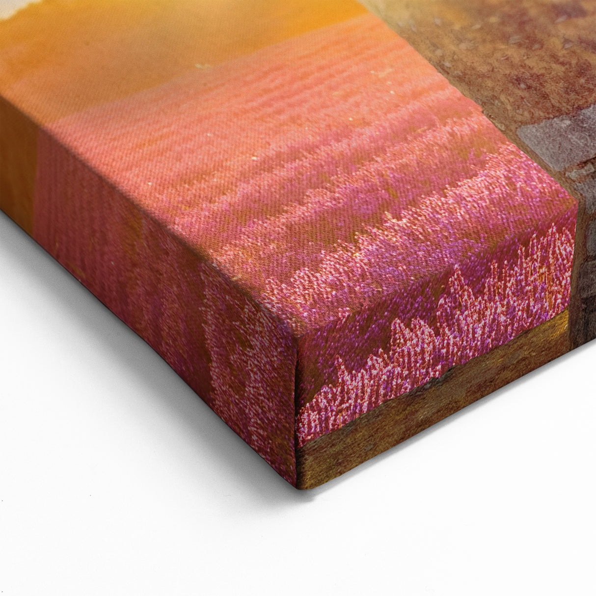 Lavender Field Artwork - Sunset Over Windmill in Provence Landscape