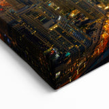 Burj Khalifa Wall Art - Dubai Skyline Canvas with Sunset Cityscape Print