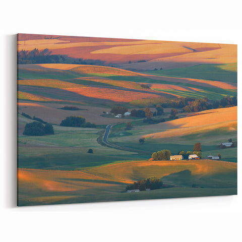 Washington Landscape Art – Rolling Hills and Farms of the Palouse Region