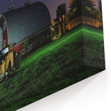 Palouse Region Art – Night Sky Over Rustic Barn and Vintage Truck