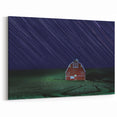 Palouse Wall Art – Starry Night Over Barn with Dramatic Star Trails
