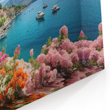 Provence Wall Art - French Country Landscape with Lavender Flowers