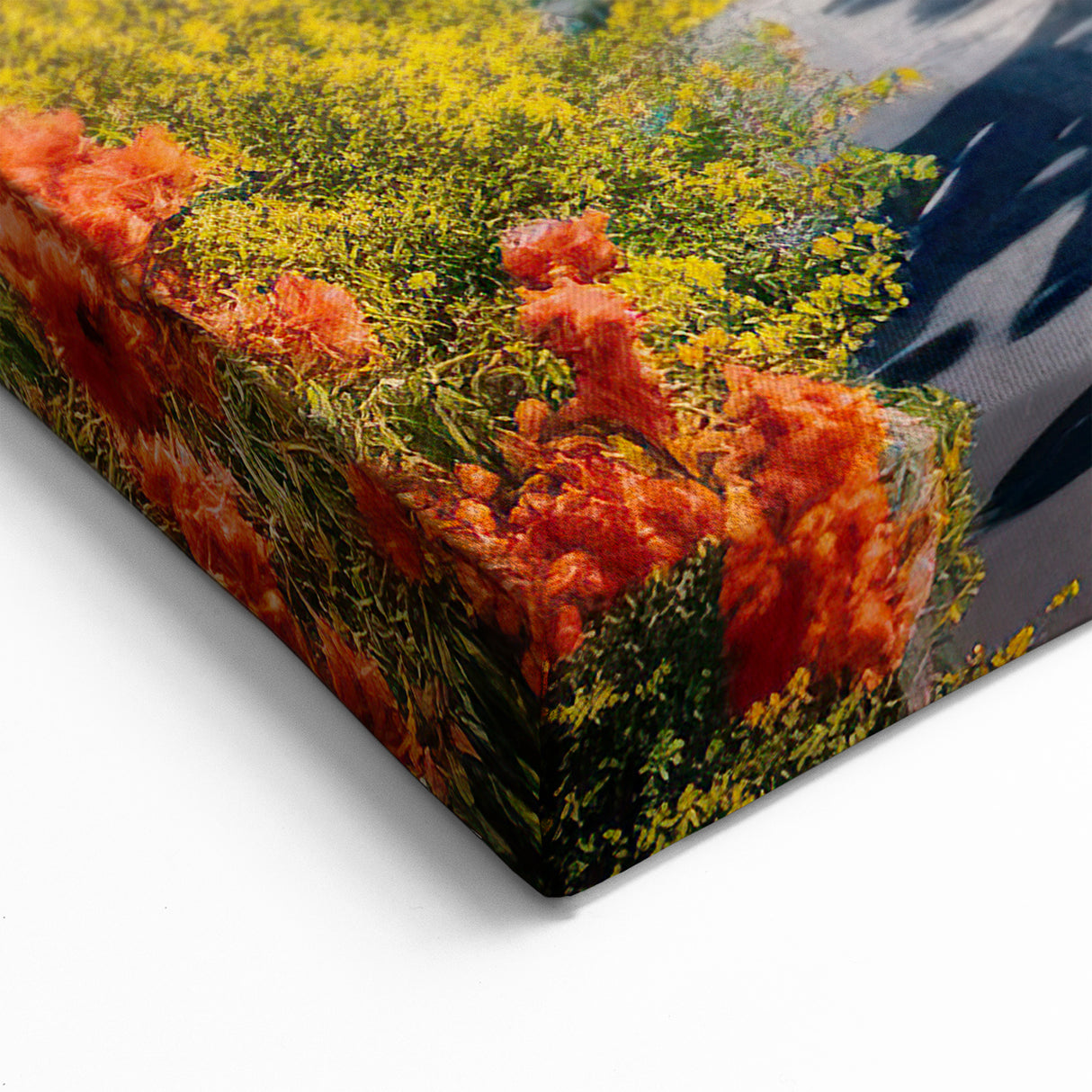 Provence Wall Art - French Country Landscape with Lavender Flowers